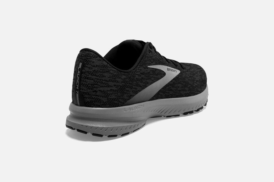 Brooks Launch 7 Road Running Shoes - Mens - Black/Grey - CR1849367